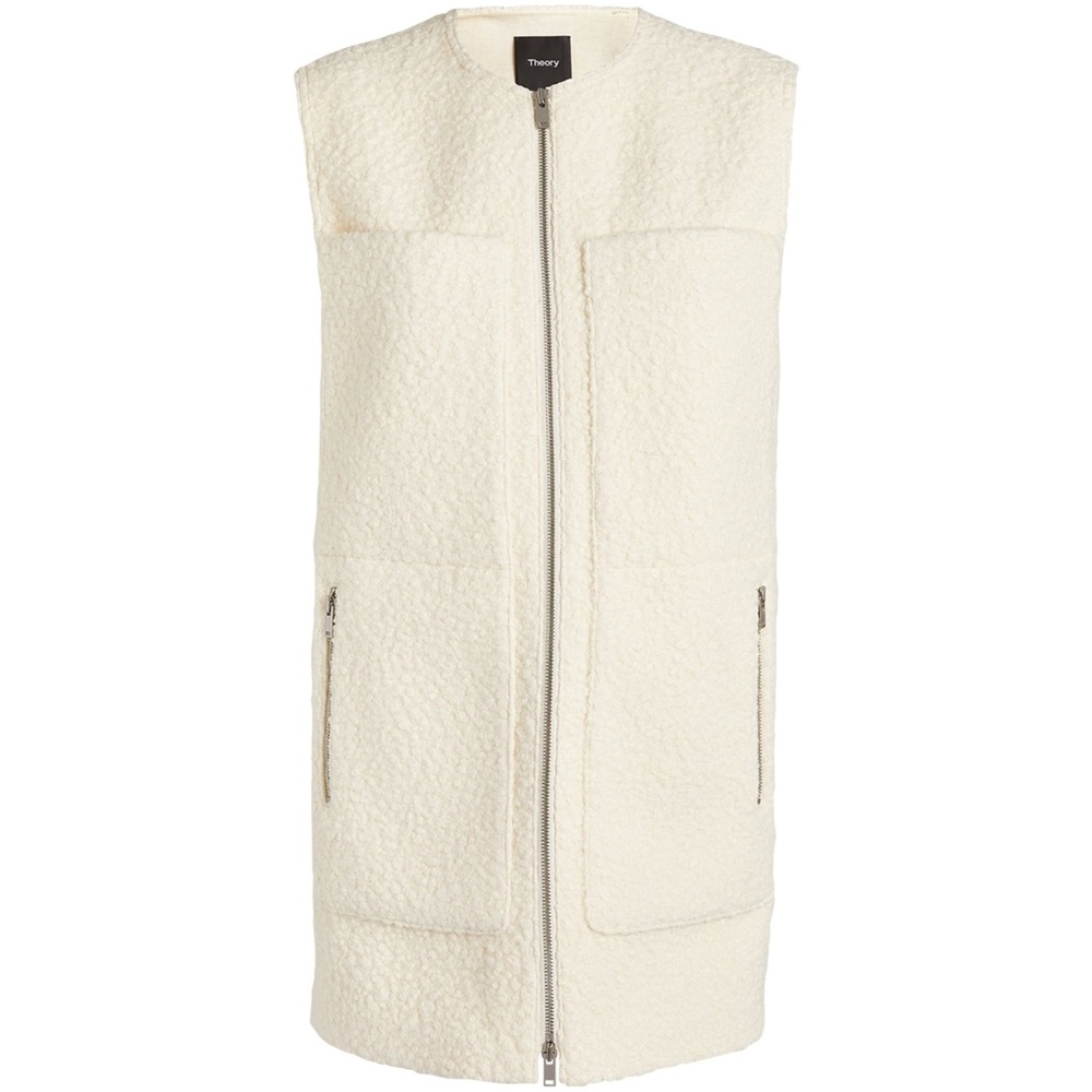 Theory Dawson Faux Vest - Ivory- Small